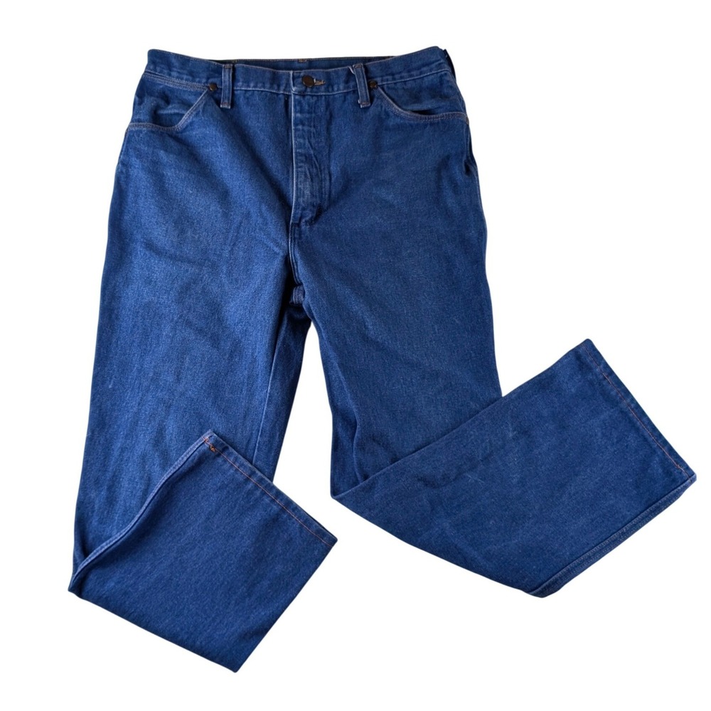 Wrangler Cowboy Cut Blue Denim Jeans Mens 36x27 High Rise Straight Leg 1999